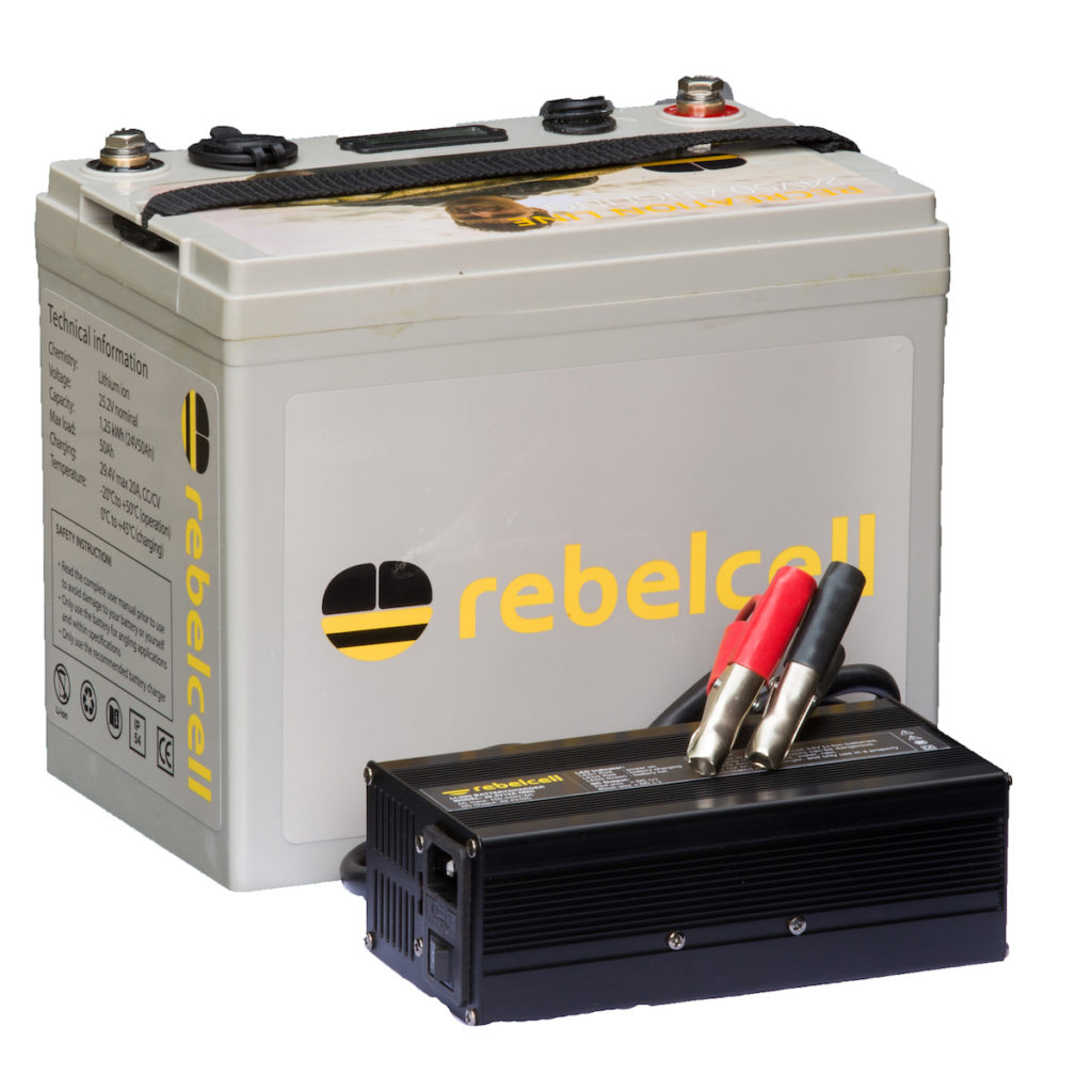 Rebelcell 24V50 lithium accu