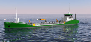 Pure elektrische tanker Groot Ship design